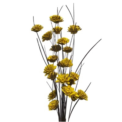 24 Stem Ting Zinnia Flower Branches - Sunkist 
